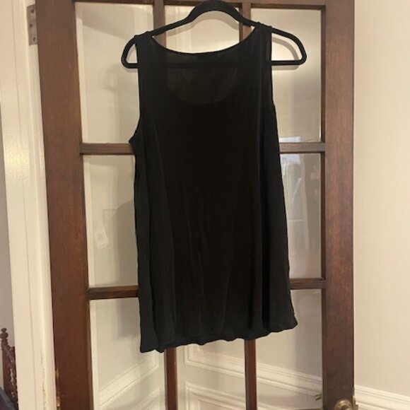 Eileen Fisher Black Silk Tank, Size Large - Picture 4 of 4